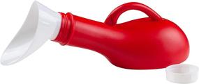 img 3 attached to 🚽 North American Health + Wellness Unisex Portable Urinal Plastic Bottle with Screw Top and Female Adapter - Red, 1 Count