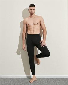 img 1 attached to 👖 LAPASA Men's 100% Merino Wool Thermal Underwear Pants: Lightweight & Midweight Base Layer Bottoms M30, M68