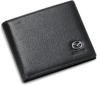 💼 compact and stylish mazda bifold wallet with credit window - a perfect blend of functionality and sophistication logo