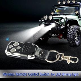 img 2 attached to 💡 Wireless Remote Control LED Light Bar Switch, Somaer Relay Wiring Harness with ON/Off Strobe Flash Pulse, for Enhanced LED Light Bar/Driving Light/Fog Light Performance