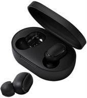 xiaomi twsej04ls redmi airdots earphones: bluetooth, sweatproof, true wireless earbuds - global version (black, small) logo