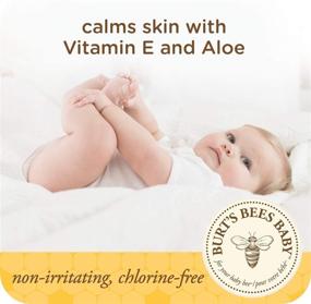 img 2 attached to 👶 Unscented Natural Baby Wipes for Sensitive Skin with Aloe and Vitamin E - 72 Wipes by Burts Bees Baby