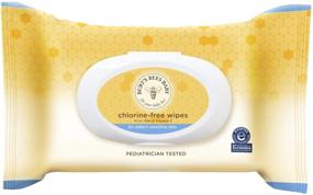 img 4 attached to 👶 Unscented Natural Baby Wipes for Sensitive Skin with Aloe and Vitamin E - 72 Wipes by Burts Bees Baby