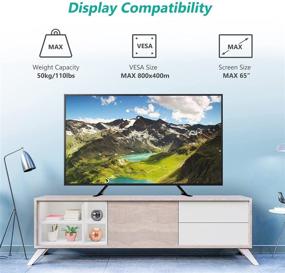 img 2 attached to 📺 WALI TVS001 Универсальная телевизионная стойка - настольное исполнение для ЖК-телевизора диагональю от 22 до 65 дюймов с площадкой VESA до 800x400 мм.