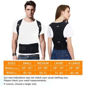 img 1 attached to Adjustable Back Brace Posture Corrector for Men and Women with Lumbar Support - Improve Clavicle and Upper Back Posture