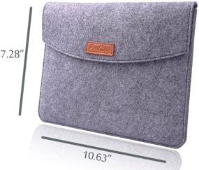 img 3 attached to 👝 ProCase 9.7-11 Inch Sleeve Case - Portable Felt Carrying Protective Bag Pouch for 10.9” iPad Air 4 Air 3 2/10.2 9th 8th Gen/ Pro 10.5, 11, Lenovo Tab M10 10.1", Galaxy Tab A7 Tab S6 Lite /Tab S7 -Grey