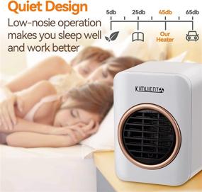 img 1 attached to 🔥 Kimviento 220W Small Space Heater Electric Desk Heater - Ideal for Office, Bedroom, Home or Room Use. Ceramic Personal Mini Heater with Tip-Over & Overheat Protection, Energy Efficient. Color: White