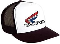 🧢 factory effex 18-86302 honda vintage snapback hat: classic style in black & white, one size logo