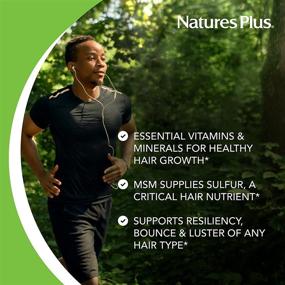 img 1 attached to 💁 NaturesPlus Ultra Hair - Natural Hair Growth Supplement for Men & Women - Longer, Thicker Hair - Gluten-Free - 30 Servings