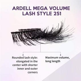 img 1 attached to 🔥 Ardell Mega Volume Lash 251: Get Dramatic Volume with Multi-Layered False Lashes & Curl Technology - 4 Pairs