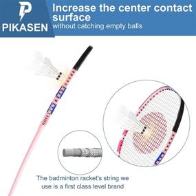 img 3 attached to 🏸 PIKASEN Badminton Rackets Set: 4 Rackets, 2 Bags, Shuttlecocks, Grip Tapes, and Protection Tapes - Perfect for Adults, Kids, Beginners, and Advanced Players