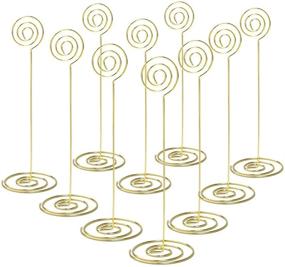 img 4 attached to 🎉 Jofefe Gold Place Card Holders - 10pcs 8.6" Tall Table Number Holders for Wedding, Office, and Events