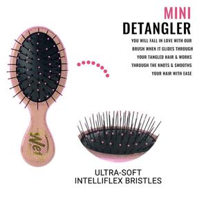 img 3 attached to 🔸 Мини-расческа для волос Wet Brush Detangler Confetti - cупермягкие щетинки IntelliFlex для женщин, мужчин и сухих волос - снижение секущихся кончиков и ломкости, дизайн c сердечками - 1 штука