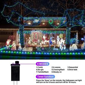 img 3 attached to JXLEDAYY Outdoor Christmas Lights: 200 LED 66ft Long Fairy Light String with 8 Modes – Waterproof Plug-in Decoration for Xmas Tree, Wedding, Holiday Party, Thanksgiving