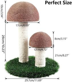 img 3 attached to 🍄 Suvuo Mushroom Cat Scratching Post - Natural Sisal Scratcher for Kittens & Cats, Indoor Cat Scratchers