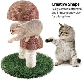 img 2 attached to 🍄 Suvuo Mushroom Cat Scratching Post - Natural Sisal Scratcher for Kittens & Cats, Indoor Cat Scratchers