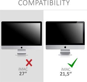img 1 attached to 🚫 kwmobile iMac 21.5" Monitor Cover: Don't Touch My Mac White/Black - Compatible & Effective