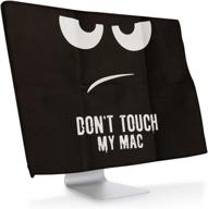🚫 kwmobile imac 21.5" monitor cover: don't touch my mac white/black - compatible & effective logo