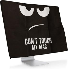 img 4 attached to 🚫 kwmobile iMac 21.5" Monitor Cover: Don't Touch My Mac White/Black - Compatible & Effective