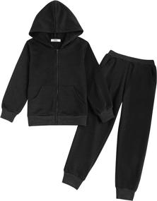 img 4 attached to Boyoo Athletic Tracksuit Jogging Sweatsuit Boys' Clothing