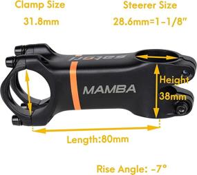 img 3 attached to Satori Mamba Bike Stem - 7° Professional Level 3D Forged Alloy Road/Mountain 🚲 Bike Lightweight Handlebar Stem | 31.8mm Clamp - Compatible with 1-1/8 Steerer Tube Fork