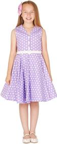 img 2 attached to Holly Vintage Polka Dot Girls' Clothing by BlackButterfly