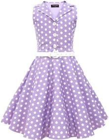 img 4 attached to Holly Vintage Polka Dot Girls' Clothing by BlackButterfly