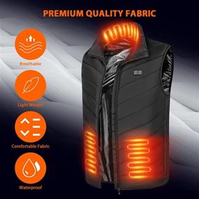 img 3 attached to SAISZE Heated Vest: USB Charging, Lightweight Heating for Men and Women, No Battery Required