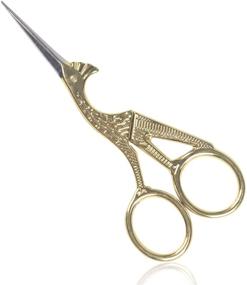 img 4 attached to 🧵 BIHRTC 4.5 Inch Embroidery Scissors - Stainless Steel Sharp Stork Crane Sewing Scissors in Elegant Gold - Small DIY Tools for Sewing Craft, Artwork, and Everyday Use