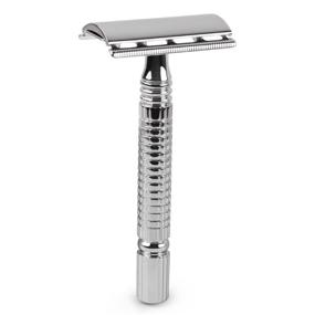 img 3 attached to Qshave Short Handle Classic Double Edge Lighter Travel Safety Shaving Razor - Perfect for Men and Women - 1 Pc