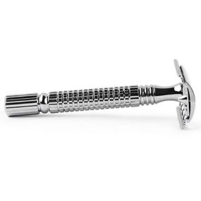 img 2 attached to Qshave Short Handle Classic Double Edge Lighter Travel Safety Shaving Razor - Perfect for Men and Women - 1 Pc