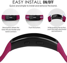 img 1 attached to 📱 OenFoto Gear Fit2 Pro/Fit2 Band Replacement Strap: Silicone Accessories for Samsung Gear Fit2 Pro SM-R365/Gear Fit2 SM-R360 Smartwatch