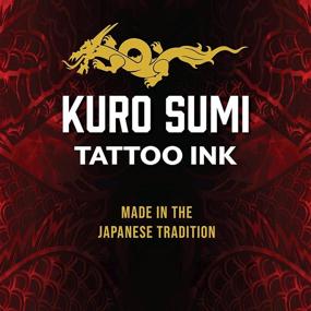 img 1 attached to 🖤 6 Fl Oz Kuro Sumi Japanese Tattoo Color Ink Pigments - Professional Vegan Tattooing Inks, Outlining Black