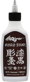 img 2 attached to 🖤 6 Fl Oz Kuro Sumi Japanese Tattoo Color Ink Pigments - Professional Vegan Tattooing Inks, Outlining Black