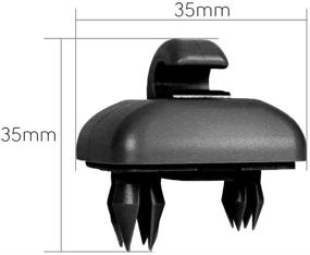 img 2 attached to 🚗 Улучшите организацию интерьера вашего автомобиля с помощью креплений Porpor Booya 2-Pack для крючков козырька солнцезащитного козырька для моделей A1 A3 A4 A5 Q3 Q5 OEM (8E0 857 562) (черный)