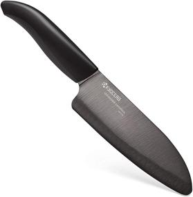 img 4 attached to Черный клинок ножа Santoku серии Kyocera Advanced 🔪 из керамики Revolution, 5-1/2 дюйма