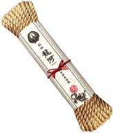 🔒 bakuto: premium jute rope 'ryuga' 1/4in/24ft - natural color, fine grade golden jute, professional specifications logo