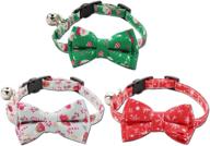 🐱 premium cat collars with cute bow tie, bell and safety release buckle - lutiore 3 pack, adjustable for cats, kittens and puppies logo