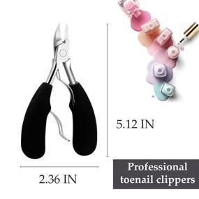 img 3 attached to 💅 Premium Stainless Steel Toenail Clippers Kit - Expert Podiatrist-Designed Tool for Thick Nails - Extra Long Handles for Seniors - Ideal Thick Toenail Clippers for Adults - Men & Women