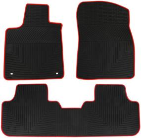 img 1 attached to 🚗 Premium Custom Fit Car Floor Mats for Lexus RX (All Models) - Front and Rear 2 Row Liners Set - Heavy Duty All Weather Rubber - Black Red - 2016-2021 Compatible - Odorless - HD-Mart