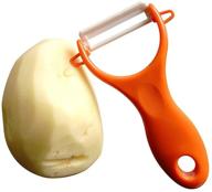 🥕 ceramic y peeler set - perfect for carrots, potatoes, and more! sharp and non-slip handle – ideal kitchen peeler logo