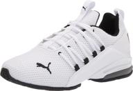 👟 puma axelion black white men's running shoes logo