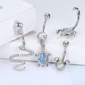 img 2 attached to Drperfect Surgical Barbell Piercing Jewelry Women's Jewelry and Body Jewelry