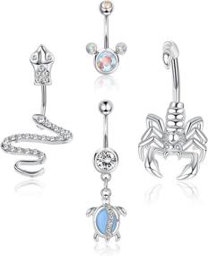 img 4 attached to Drperfect Surgical Barbell Piercing Jewelry Women's Jewelry and Body Jewelry