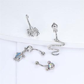 img 1 attached to Drperfect Surgical Barbell Piercing Jewelry Women's Jewelry and Body Jewelry