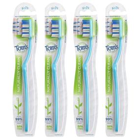 img 4 attached to 🦷 Tom's of Maine Naturally Clean Toothbrush, Soft, 4-Pack (May Vary Packaging)