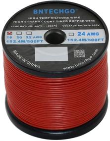 img 3 attached to BNTECHGO 18 Gauge Silicone Wire Spool 500 Ft Red Flexible 18 AWG Stranded Tinned Copper Wire