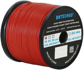 img 4 attached to BNTECHGO 18 Gauge Silicone Wire Spool 500 Ft Red Flexible 18 AWG Stranded Tinned Copper Wire