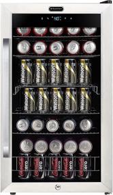 img 4 attached to 🍺 Whynter BR-1211DS Stainless Steel Beverage Refrigerator - 121 Can Capacity, Freestanding, Digital Control, Internal Fan - One Size
