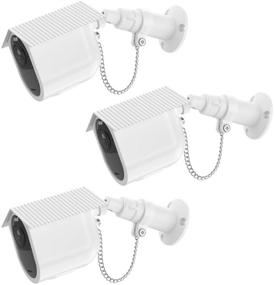 img 4 attached to HOLACA Security Outdoor Mount with Anti-Theft Chain for Arlo Ultra 4K/Arlo Ultra 2, Arlo Pro 3, Pro 4 - Protective Housing Case with Extra Protection for Arlo Camera (3 Pack, White)